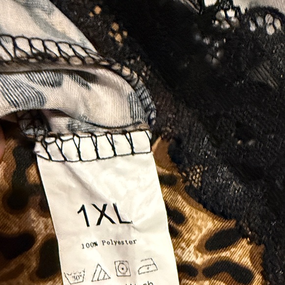 Leopard Print Lace Romper Lingerie - Picture 10 of 10